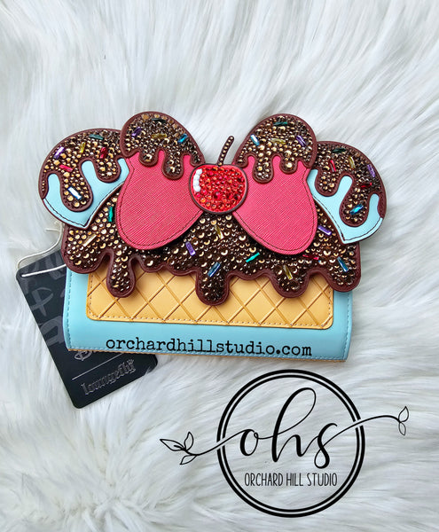 Mickey Ice Cream Rhinestone Loungefly Wallet