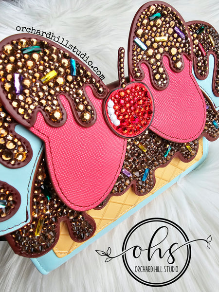 Mickey Ice Cream Rhinestone Loungefly Wallet