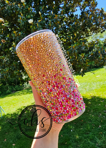 Champagne Ombre Rhinestone Tumbler