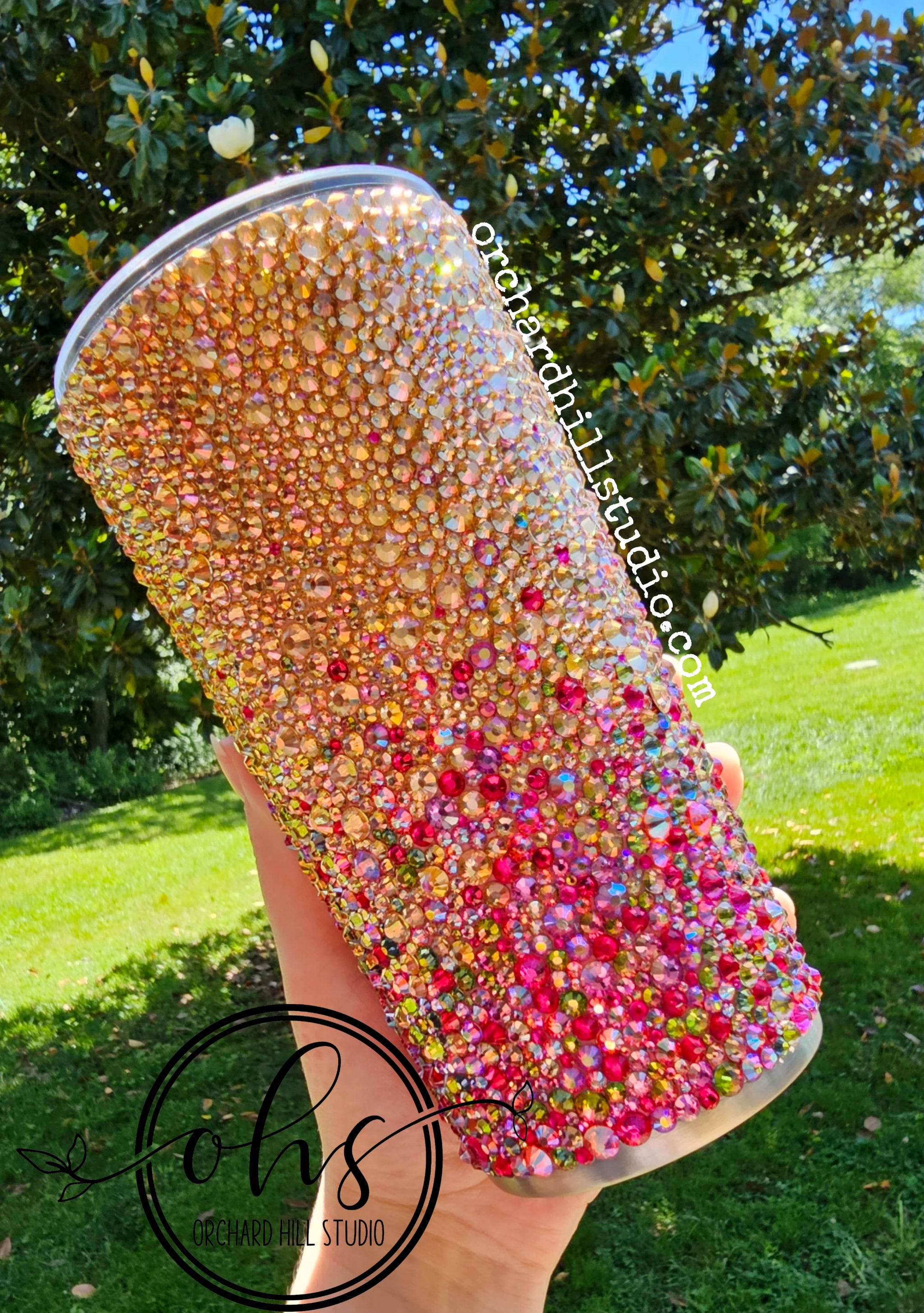Champagne Ombre Rhinestone Tumbler – Orchard Hill Studio